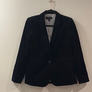 J Crew Black Blazer Velvet Classic‎ Blazer